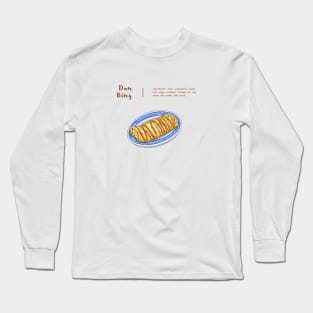 Taiwanese Breakfast 台式早餐 - Dan Bing (Egg Omelet) Illustration 蛋餅美食插畫 Long Sleeve T-Shirt